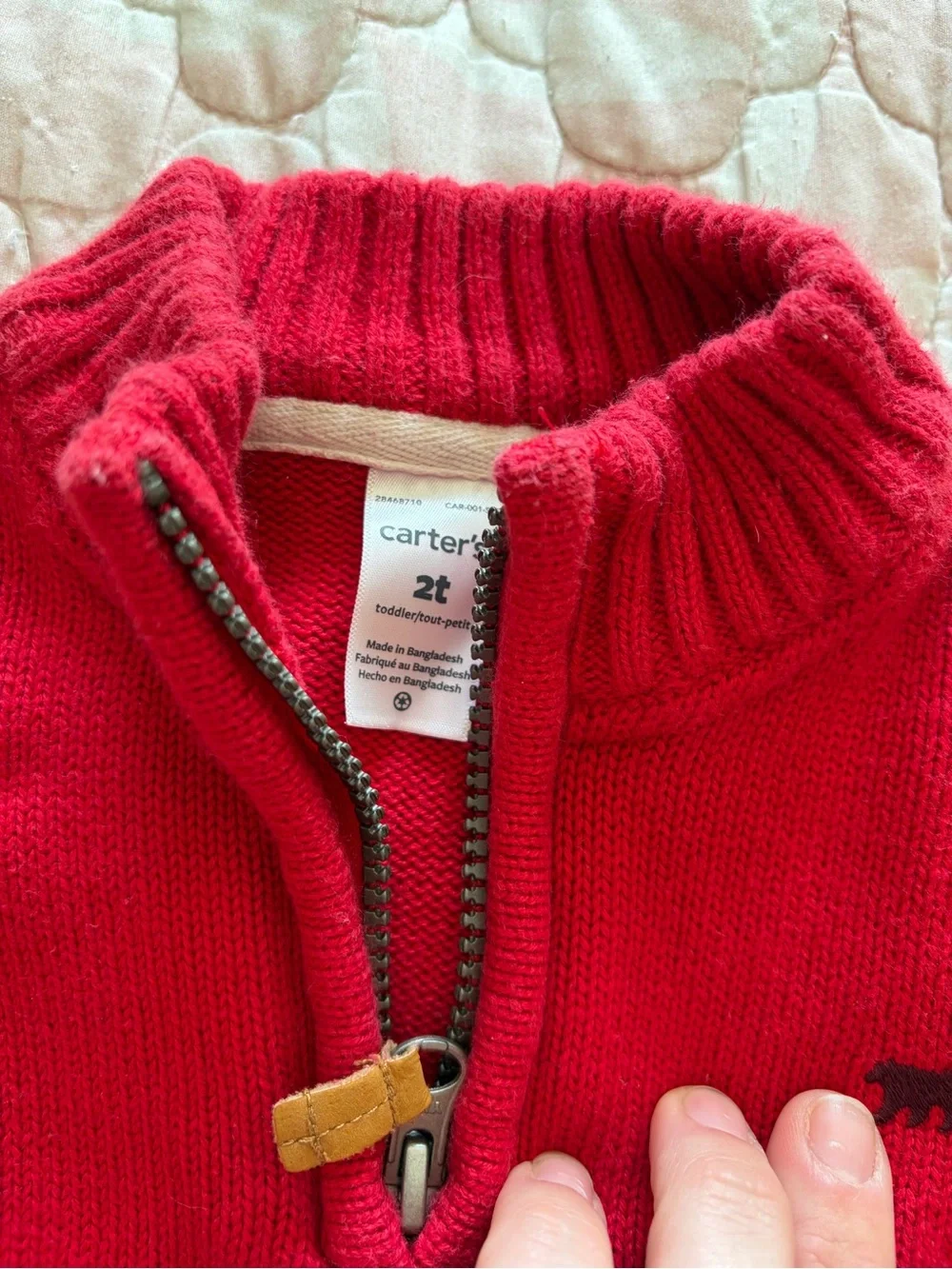 2T Red Carters Sweater - Perfect for Christmas